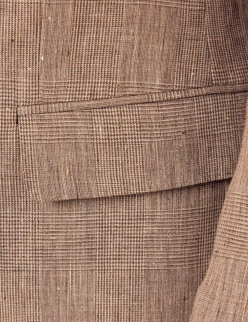 Mens Linen Suit For Beach Wedding - Summer  Suit in Brown