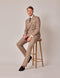 Mens Linen Suit For Beach Wedding - Summer  Suit in Brown