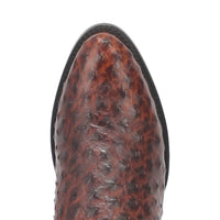 Dan Post Men’s Pershing Brown Full Quill Genuine Ostrich 13 Round Toe Cowboy Boot