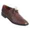 Los Altos Brown Full Quill Ostrich Cap Toe Men’s Lace Up Shoes