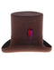 Victorian Steampunk Top Hat - 1800 19th Century - Dressy Loden Felt Top Brown Hat