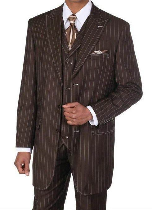 Brown Pinstripe - Zoot Suit