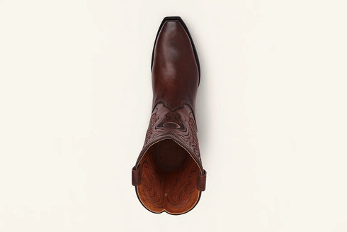 Brown Semi Square Toe Mens Western Boots