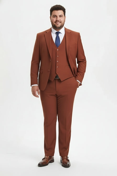Brown Three-Piece Suit –   Slim Fit 