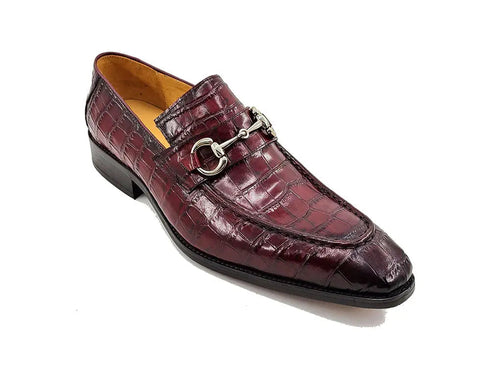 Buckle Loafer w Gator Embossed Leather