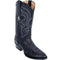 Los Altos Boots - Mens Dress Cowboy Boot - Low Priced Bull Shoulder Boots R-Toe- in Black