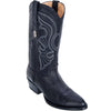 Los Altos Boots - Mens Dress Cowboy Boot - Low Priced Bull Shoulder Boots R-Toe- in Black