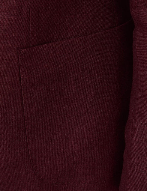 Mens Linen Suit For Beach Wedding - Summer Suit in Burgundy