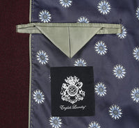 Burgundy Fall/Winter Essential Slim Fit Overcoat Wool Blend