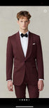 Men's Burgundy and Burgundy Shawl Lapel Tuxedo Suit | Classic Formal Wedding Prom Dinner Jacket Set