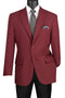 Mens Classic Fit Poplin club Sport Coat Burgundy Blazer