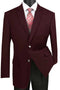 Mens Classic Fit Two Button Dress Blazer Burgundy Sport Coat