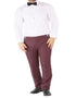 Burgundy Tuxedo - Maroon Burgundy Color - Prom Tuxedo - Wedding Tuxedo Luna Burgundy 3-Piece Slim Fit Peak Lapel Tuxedo