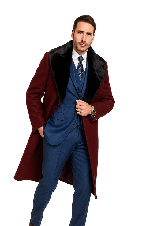 Burgundy Overcoat 