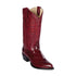 Los Altos Men's Burgundy Genuine Eel Skin J-Toe Boots