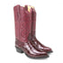 Los Altos Men's Burgundy Genuine Eel Skin J-Toe Boots