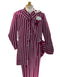 Burgundy and White Pinstripe - Gangster 1920s Pinstripe Suit - Mens  Fashion Suit