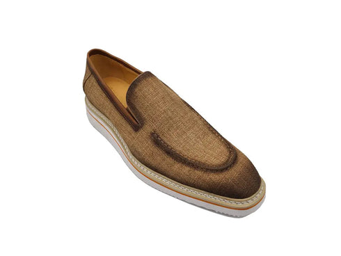 Burninshed Linen Loafer