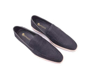 Carrucci Burnished Linen Loafer - Luxury Italian Slip-On