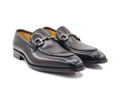 Burnished Calfskin Horsebit Loafer