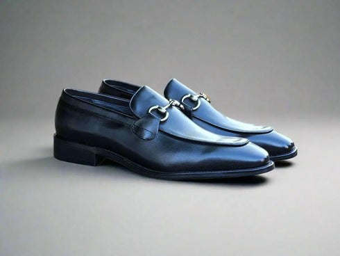 Burnished Calfskin Horsebit Loafer Carrucci