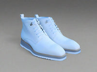 Burnished Calfskin Lace-Up Boot Carrucci
