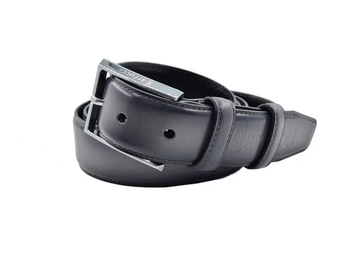 Burnished Calfskin Leather Belt Carrucci