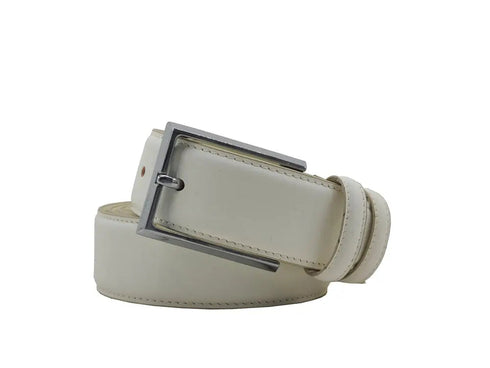 Burnished Calfskin Leather Belt Carrucci