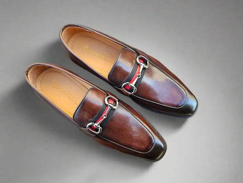 Burnished Calfskin Slip-On Loafer