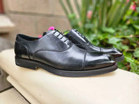 Carrucci Burnished Cap Toe Oxford