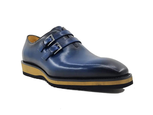 Burnished Double Monk Whole Cut Shoe