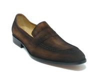 Burnished Suede Penny Loafer Carrucci