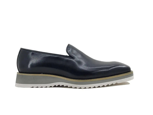 Burnished Wholecut Loafer Lightweight Sole White
