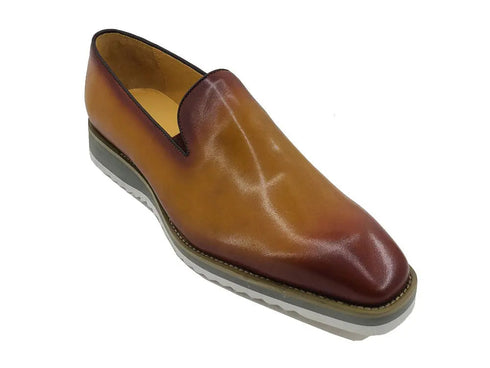 Burnished Wholecut Loafer Lightweight Sole White