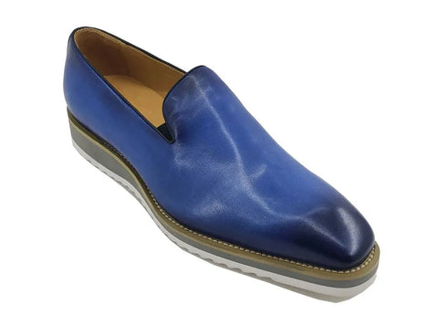 Burnished Wholecut Loafer Lightweight Sole White
