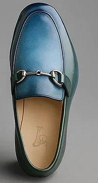 Carrucci Burnished Calfskin Horsebit Loafer