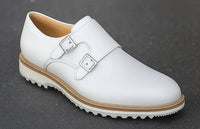 Carrucci Burnished Double Monk Whole Cut Shoe