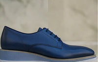 Burnished Lace-up Leather Derby
