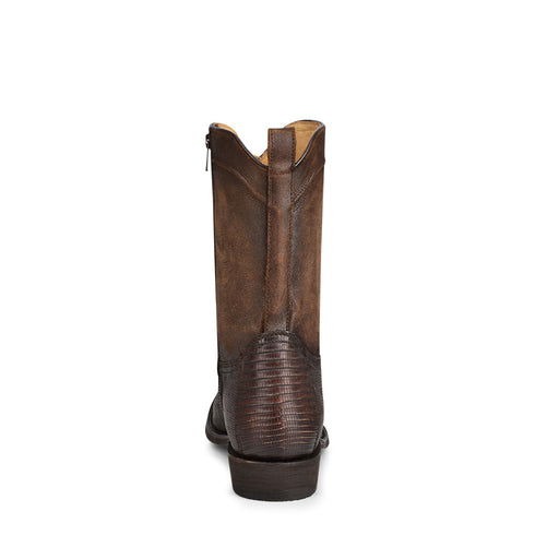 Mens Brown Lizard Western Boot