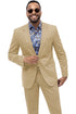 Men's Modern Fit Casual Summer Chino Blazer in Khaki