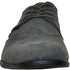Bravo Mens Vegan Suede Wedding & Prom Wingtip Lace Up Dress Shoe in Grey