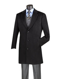 (Limited Sizes) Regular Fit Black Top Coat