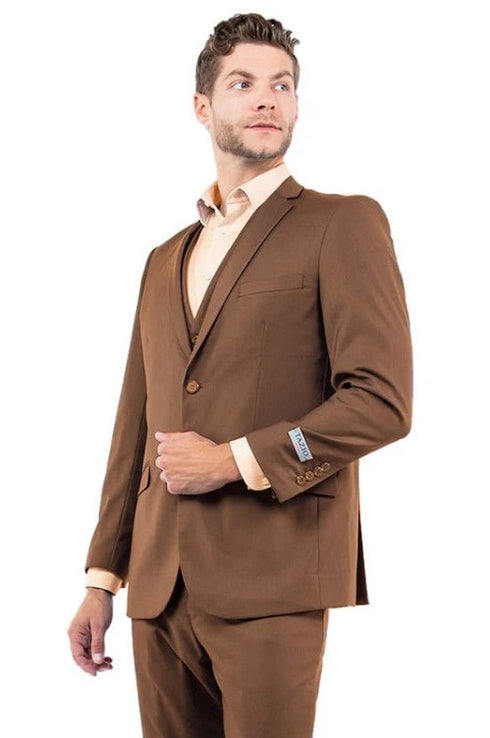 Brown Wedding Suit - Jacket + Pants - Brown Tuxedo - brown wedding suits and tuxedos