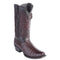 Los Altos Boots - Mens Dress Cowboy Boot - Low Priced Black Cherry Caiman Belly Square Toe Cowboy Boots- in Black Cherry