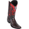 Los Altos Boots - Mens Dress Cowboy Boot - Low Priced Caiman European Toe Black Cherry Western Boots -  in Black Cherry