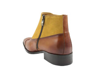 Carrucci Calf & Suede Three Buckles Monk Chukka Boot