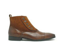 Carrucci Calfskin Button Up Slip-On Boot