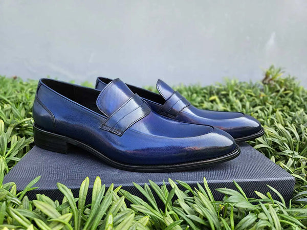 Calfskin Modern Classic Penny Loafer Carrucci