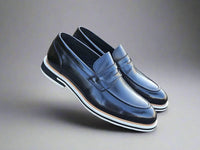 Carrucci Calfskin Penny Loafer