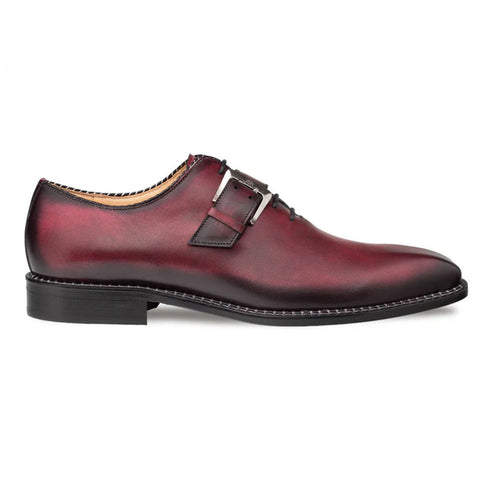 Machado Calfskin Leather Monk-Strap Shoes By Mezlan Made In Spain Brand